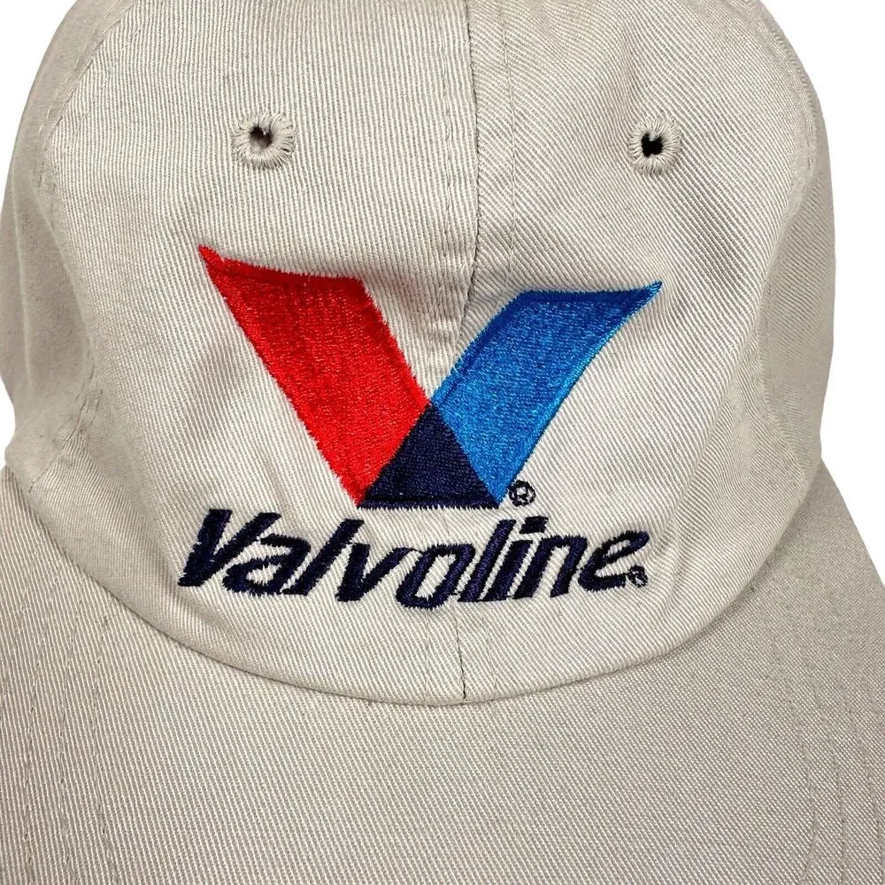 Valvoline Celebrating Our Success Embroidered Hat Cap Stretch Fit L Beige Cotton